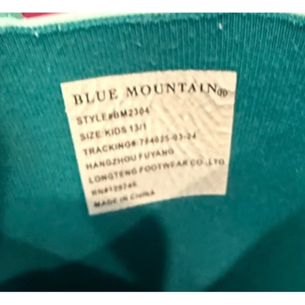 Blue Mountain Kids Unicorn Rainbow Rain Boots Size 13T Aqua Pink Waterproof